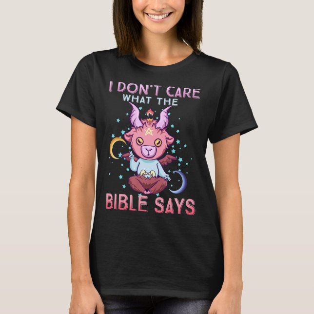 Funny I Dont Care What Bible Says  T-Shirt (Front)