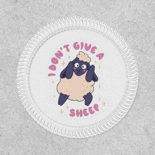 Funny I Don't Give a Sheep Patch (Front)