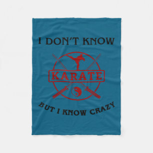 Funny i don't know karate student belt kung fu pun fleece blanket