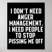 Funny I Don't Need Anger Management Shirt Sarcasti