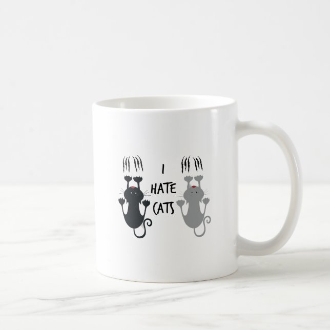 Funny "I Hate Cats" Coffee Mug (Right)