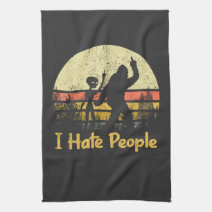 funny i hate people  kitchen towel