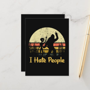funny i hate people womens tshirts announcement postcard