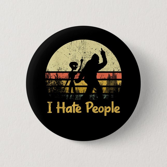 funny i hate people womens tshirts button (Front)