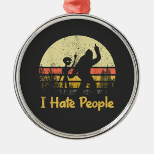funny i hate people womens tshirts metal ornament