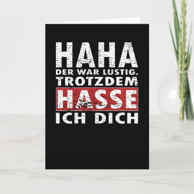 Funny I Hate You Anyway Joke Saying Shirt Card (Front)