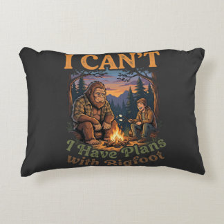Funny I Have Plans With Bigfoot Camping & Hiking  Accent Pillow