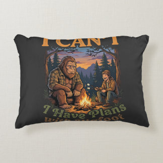 Funny I Have Plans With Bigfoot Camping & Hiking  Accent Pillow