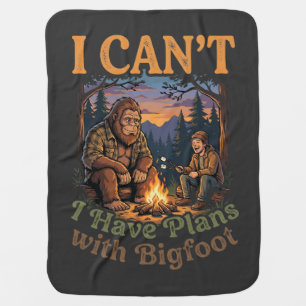 Funny I Have Plans With Bigfoot Camping & Hiking  Baby Blanket