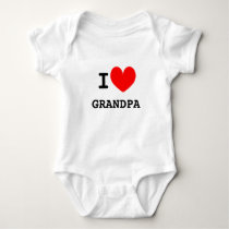 Funny I heart grandpa infant bodysuit for babies Funny I heart grandpa infant bodysuit for babies
