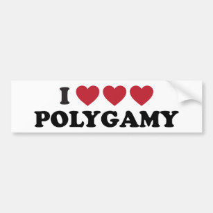 Funny I Heart Polygamy Bumper Sticker