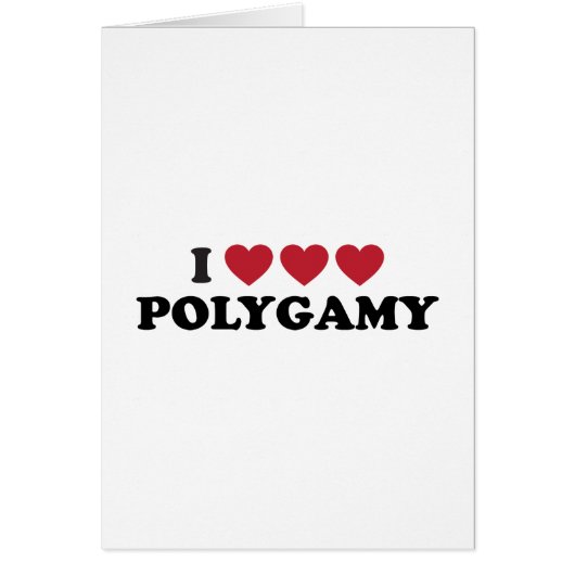Funny I Heart Polygamy Cards (Front)