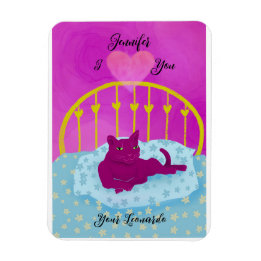 Funny I Heart You From Cat Personalized Magnet