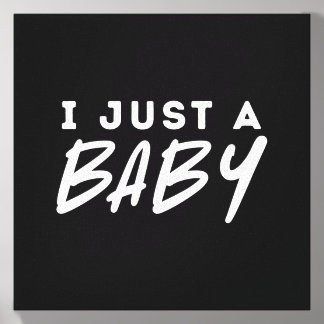 Funny I Just A Baby Meme Canvas Photo Tile