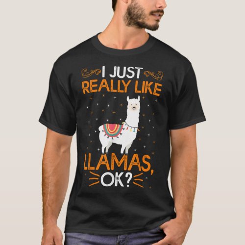 Funny I Just Really Like Llamas Ok Classic T_Shirt
