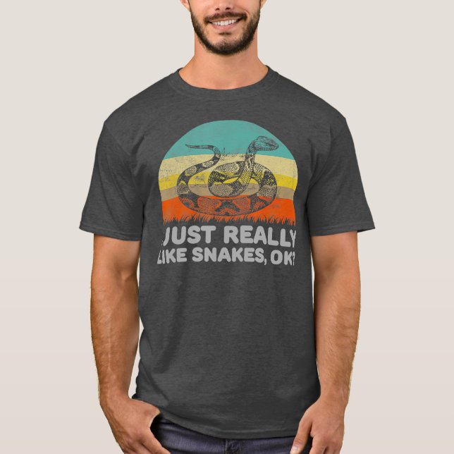Funny I Just Really Like Snakes T-Shirt (Front)