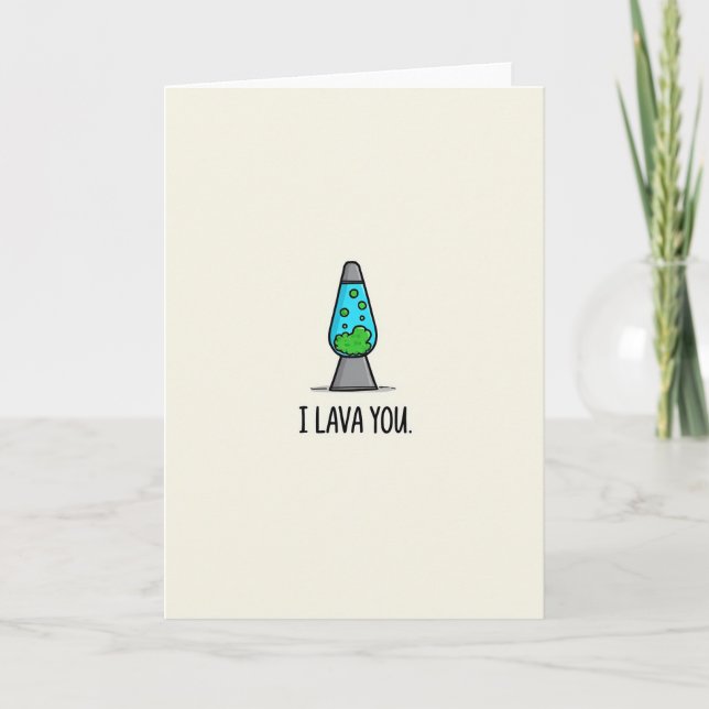 Funny I Lava You Pun Card (Front)