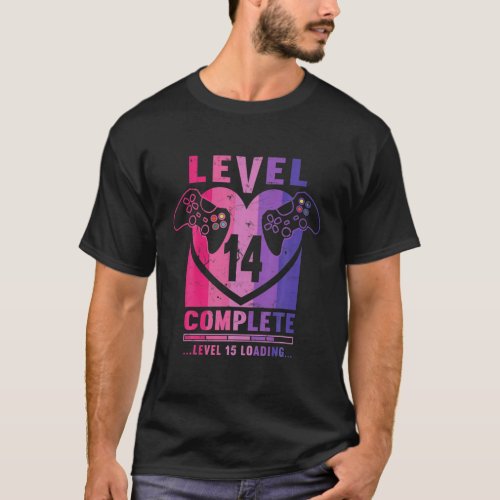 Funny I Level 14 Complete I 14Th Anniversary I Gam T_Shirt