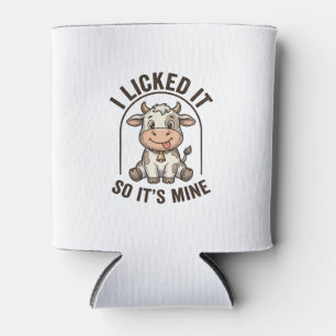 Funny I Licked It Cow Vintage Farm Shirt Design_1 Can Cooler