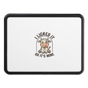Funny I Licked It Cow Vintage Farm Shirt Design_1 Hitch Cover