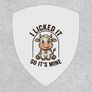 Funny I Licked It Cow Vintage Farm Shirt Design_1 Patch