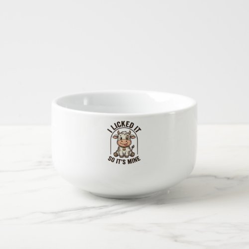 Funny I Licked It Cow Vintage Farm Shirt Design_1 Soup Mug