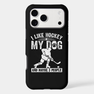 Funny I Like Hockey My Dog And Maybe 3 People iPhone 17 Pro Max Case