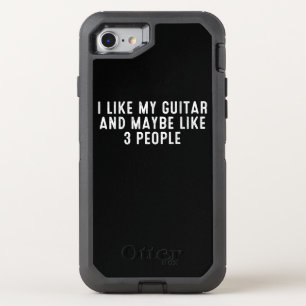 Funny I Like My Guitar And Maybe Like 3 People . OtterBox Defender iPhone SE/8/7 Case