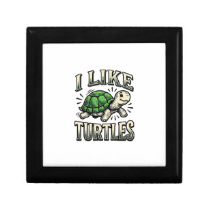 Funny I Like Turtles Vintage Turtle Shirt Design_1 Gift Box