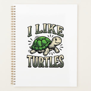 Funny I Like Turtles Vintage Turtle Shirt Design_1 Planner