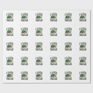 Funny I Like Turtles Vintage Turtle Shirt Design_1 Wrapping Paper
