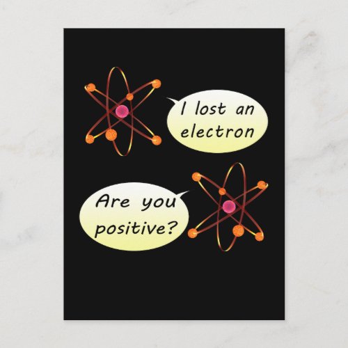 Funny I lost An Electron Postcard