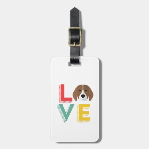Funny I Love Beagle I Heart My Dog Puppy Lover Luggage Tag