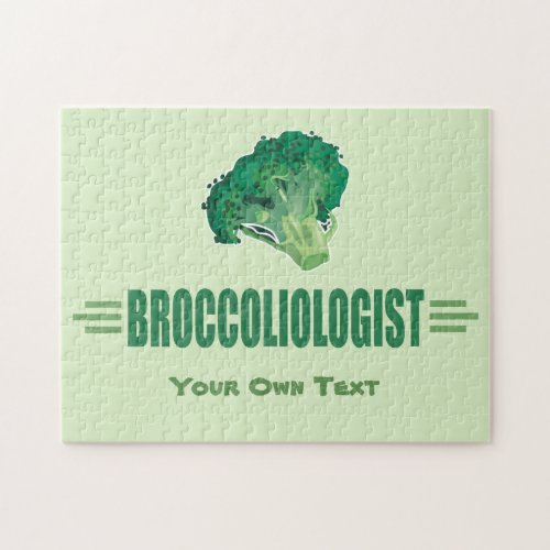 Funny I Love Broccoli BROCCOLIOLOGIST Jigsaw Puzzle