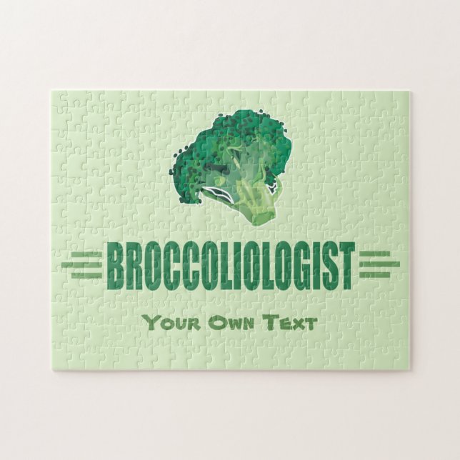 Funny I Love Broccoli BROCCOLIOLOGIST Jigsaw Puzzle (Horizontal)