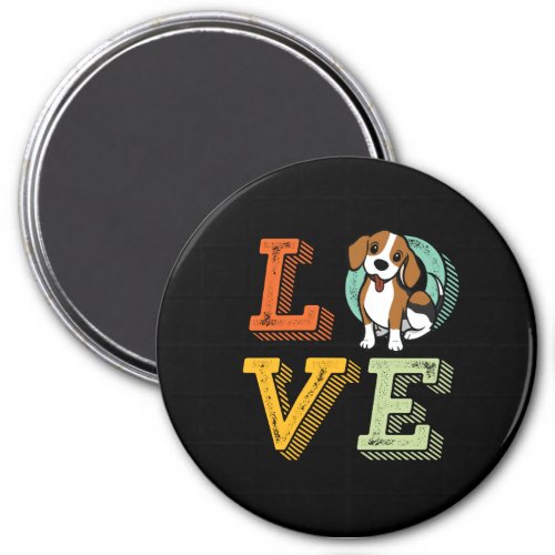 Funny I Love English Beagle I Heart My Dog Lover Magnet