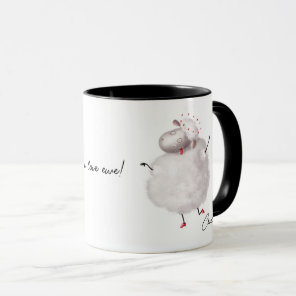 Funny I Love Ewe Sheep Personalized Name Mug