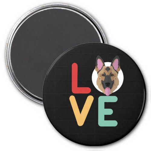 Funny I Love German Shepherd I Heart My Dog Lover Magnet