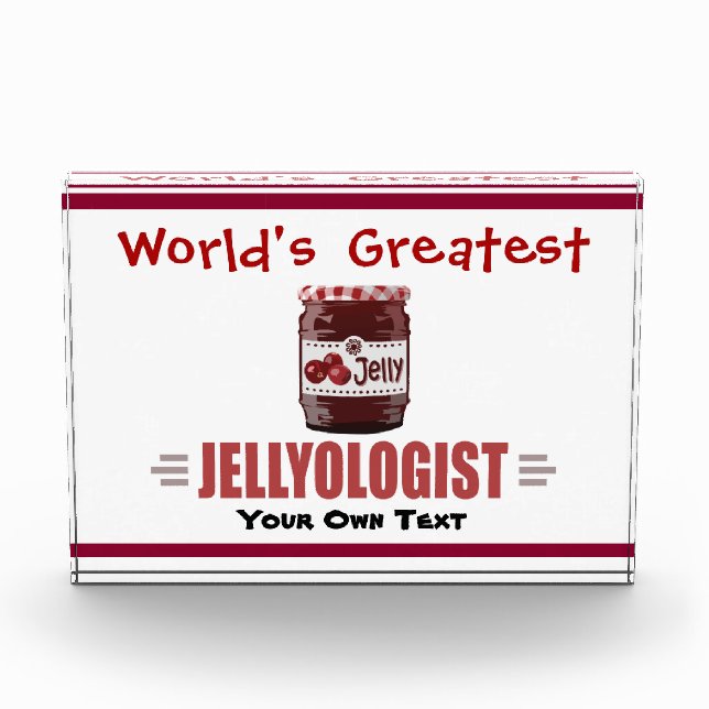 Funny I Love Jelly Acrylic Award (Front)