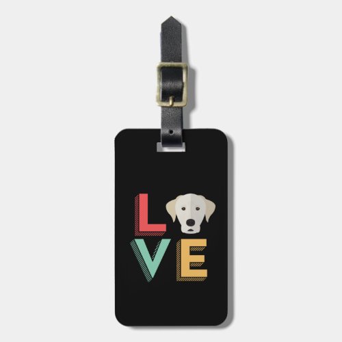 Funny I Love Labrador I Heart My Dog Puppy Lover Luggage Tag