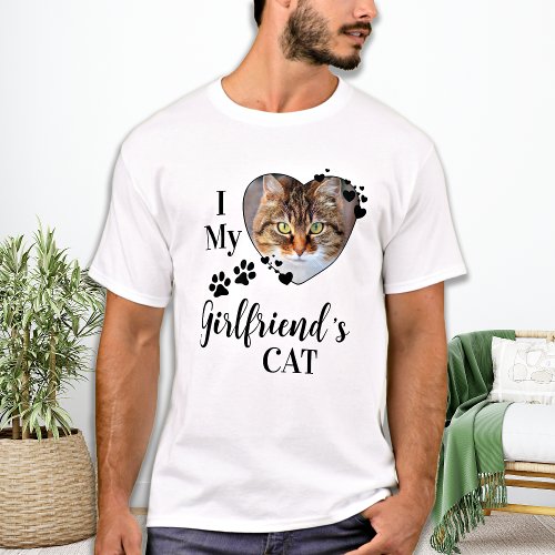 Funny I Love My Girlfriends Cat Cute Pet Photo T_Shirt