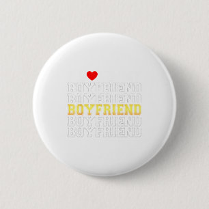 Funny I Love My Handsome Boyfriend Valentine Button