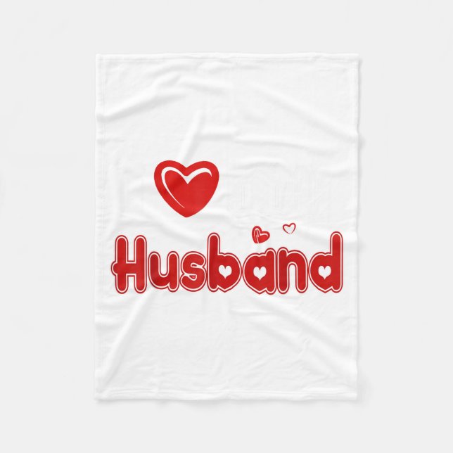 Funny I Love My Husband  Fleece Blanket (Front)