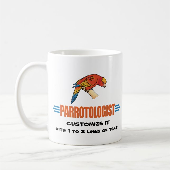 Funny I Love Parrots Coffee Mug (Left)