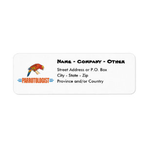 Funny I Love Parrots Label
