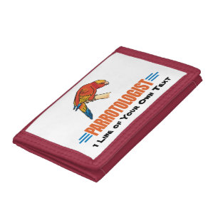 Funny I Love Parrots Tri-fold Wallet