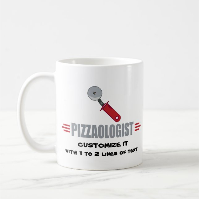 Funny I Love Pizza Coffee Mug (Left)