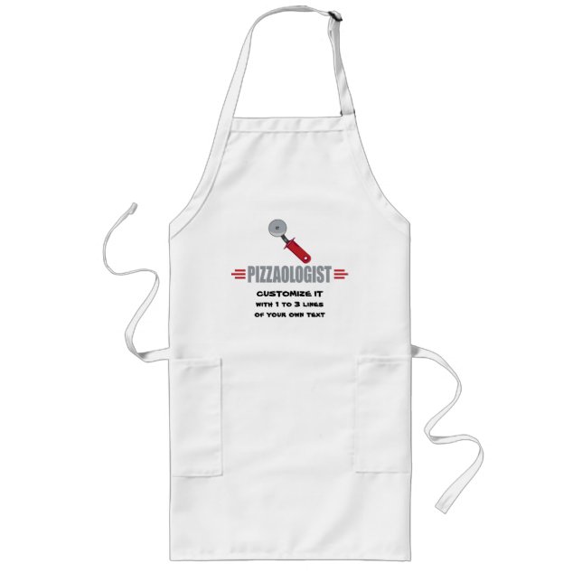 Funny I Love Pizza Long Apron (Front)