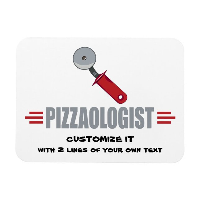 Funny I Love Pizza Magnet (Horizontal)