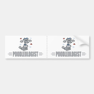 Funny I Love Poodles Bumper Sticker